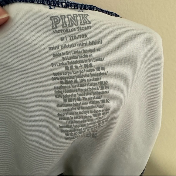 PINK Victoria’s Secret Blue Velvet Bikini Swimsuit Set - Picture 3 of 5